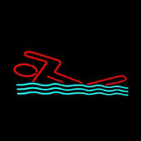 Man Swimming Neon Sign