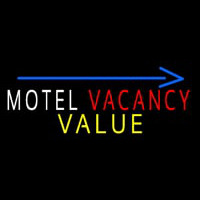 Motel Vacancy Value With Arrow Neon Sign