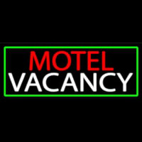 Motel Vacancy With Green Neon Sign