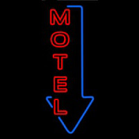 Motel With Down Arrow Neon Sign