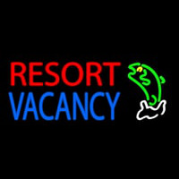 Resort Vacancy With Fish Neon Sign