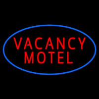 Red Vacancy Motel With Blue Border Neon Sign