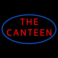 The Canteen With Blue Border Neon Sign