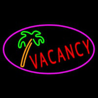 Vacancy Tree With Pink Border Neon Sign