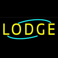 Yellow Lodge Neon Sign