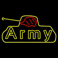 Yellow Army Neon Sign