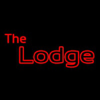Cursive Red Lodge Neon Sign