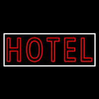 Double Stroke Red Hotel Neon Sign