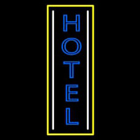 Vertical Blue Double Stroke Hotel 1 Neon Sign