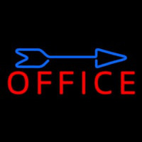 Red Office With Arrow 1 Neon Sign