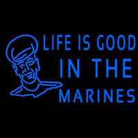 Blue Marine With Logo Neon Sign