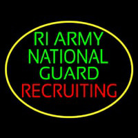 Ri Army National Guard Recruiting Neon Sign