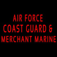 Air Force Coast Guard Merchant Marine Neon Sign